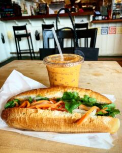 Did you know that this spring in Portland, you can get this shrimp banh mi for $7?