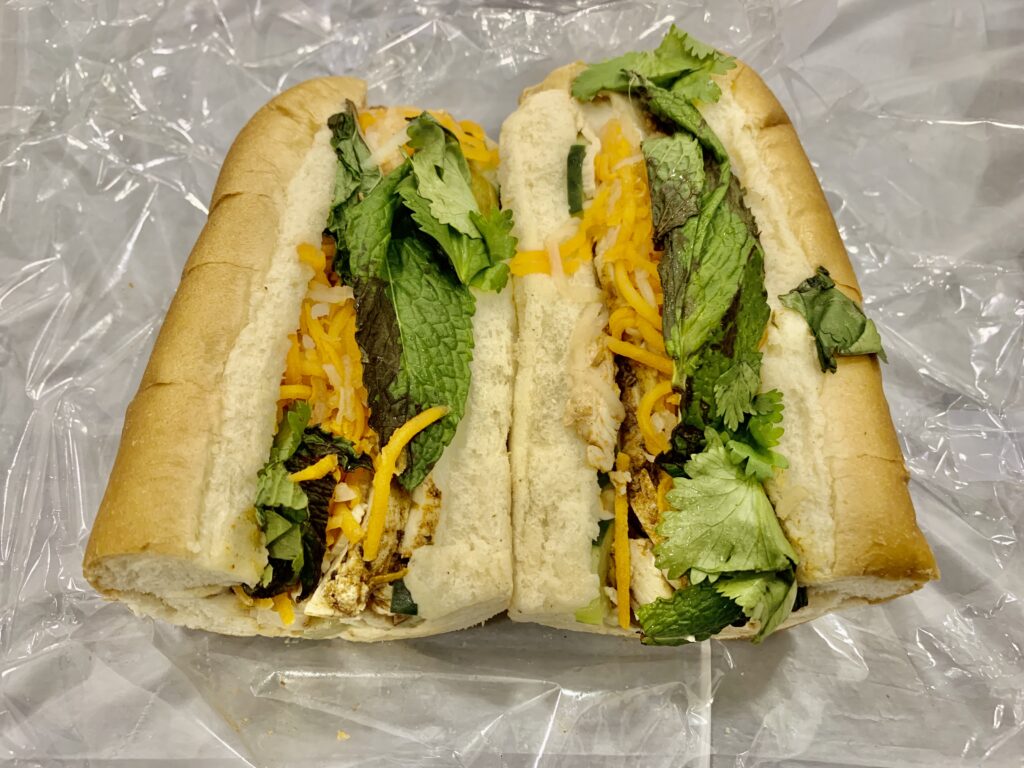 baristas + bites chicken bahn mi