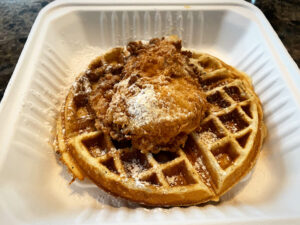 Wondering where the best chicken and waffles are? Featured in my quarantine takeout round up of course