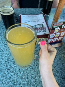 Yup, outdoor dining with a giant Allagash White is pretty great