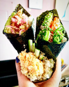 bouquet of mr. tuna hand rolls